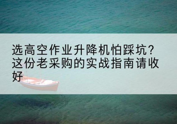 金坛高空作业升降机厂家推荐-选高空作业升降机怕踩坑？这份老采购的实战指南请收好